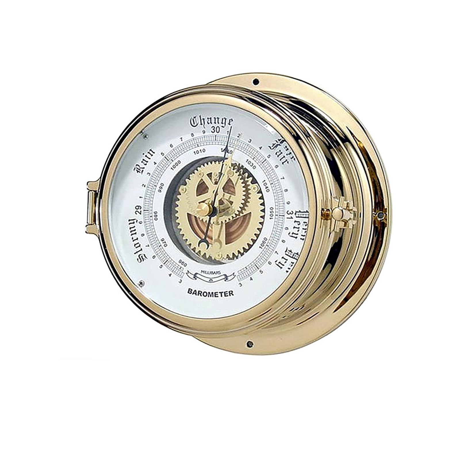 Barometri in ottone da 180 mm di diametro, barometri marittimi per navi a vela, strumento meteorologico, stazioni meteorologiche marine, decorazioni per navi a vela