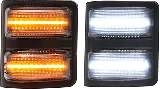 LED Sequential Switchback Side Mirror Marker Lights with Turn Signal - Smoked Lens Design -for 2008-2016 F'ord F250 F350 F450 F550 Super Duty, 2013-2014 F'ord F150, 2013-2014 L'incoln Mark LT