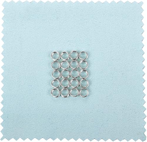 Miniatura 5 de VALYRIA 925 Plata de ley Split Jump Ring Conector Charm Joyas Hallazgos 20 Pcs 0.197 inx0.028 in