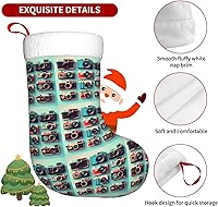 Vista 7 de Retro Cool Camera Collection Print Christmas Stocking, Christmas Ornaments, With Hanging Ribbon For Holiday Decor