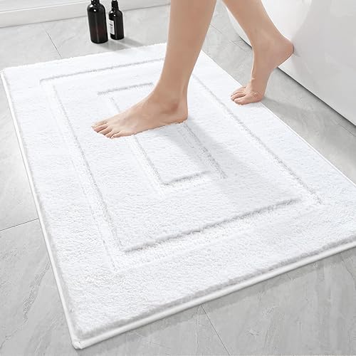 Miniatura 28 de HOMORE Alfombra Pasillo de Baño de 24 x 60 pulgadas, antideslizante, lavable, alfombras de baño largas de microfibra suave y absorbente, tapete de