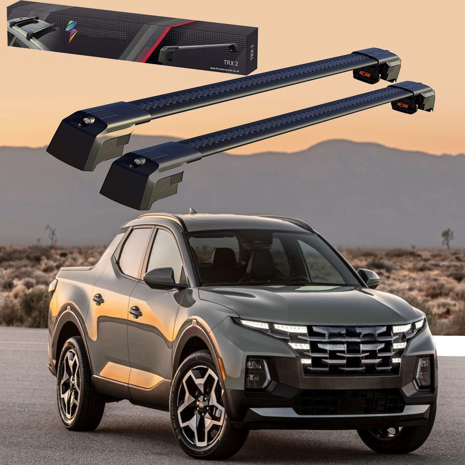 Amazon.com: for Hyundai Santa Cruz 2022 2023 2024 Black Aluminium Roof ...