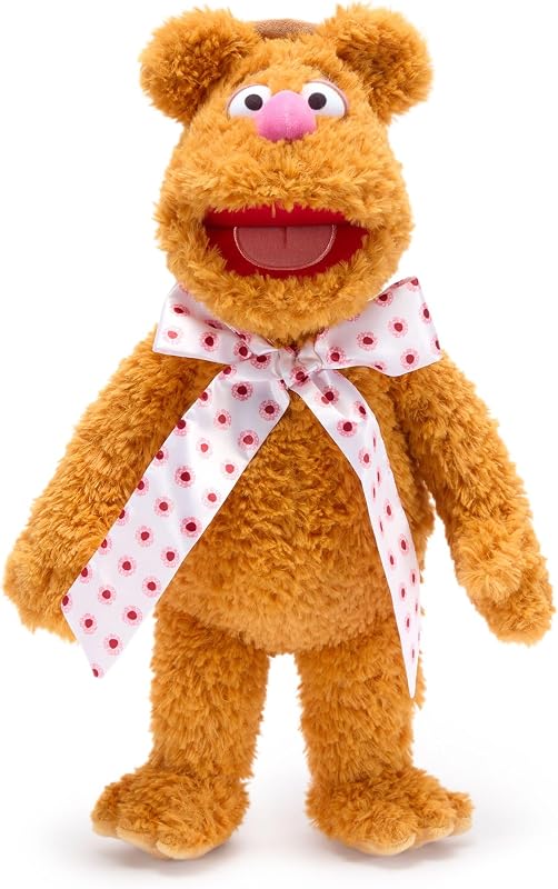 Peluche oficial de oso Fozzie – Animal de peluche coleccionable The Muppets Show de 14 pulgadas con características bordadas y escultura de felpa detallada – Juguetes de Disney para fanáticos de los Muppets