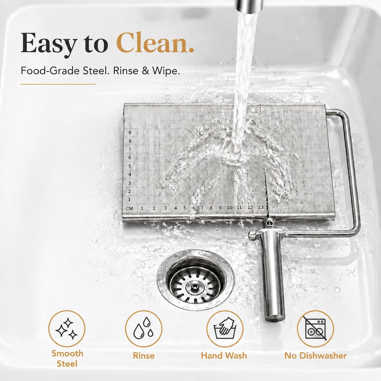 Cheese Slicer with Grid & 5 Extra Wires, Stainless Steel