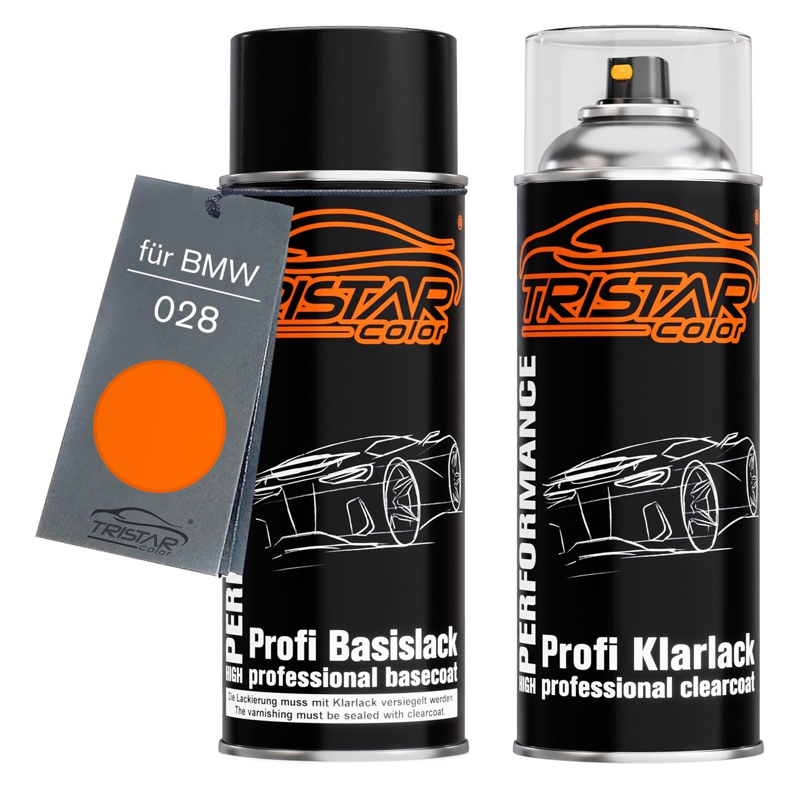 TRISTARcolor Car paint Spray can set for BMW 028 Phoenix Base coat clear coat spray can 400ml