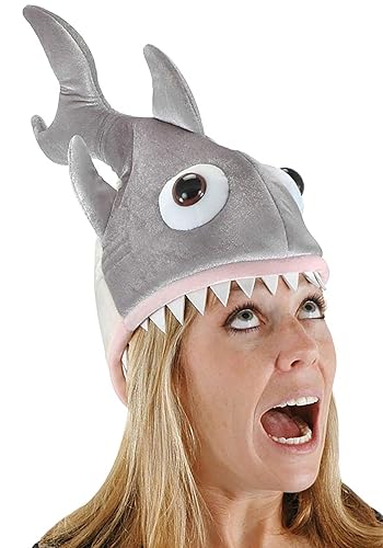 Deluxe Shark Hat Costume Accessory for Adults - Gray with