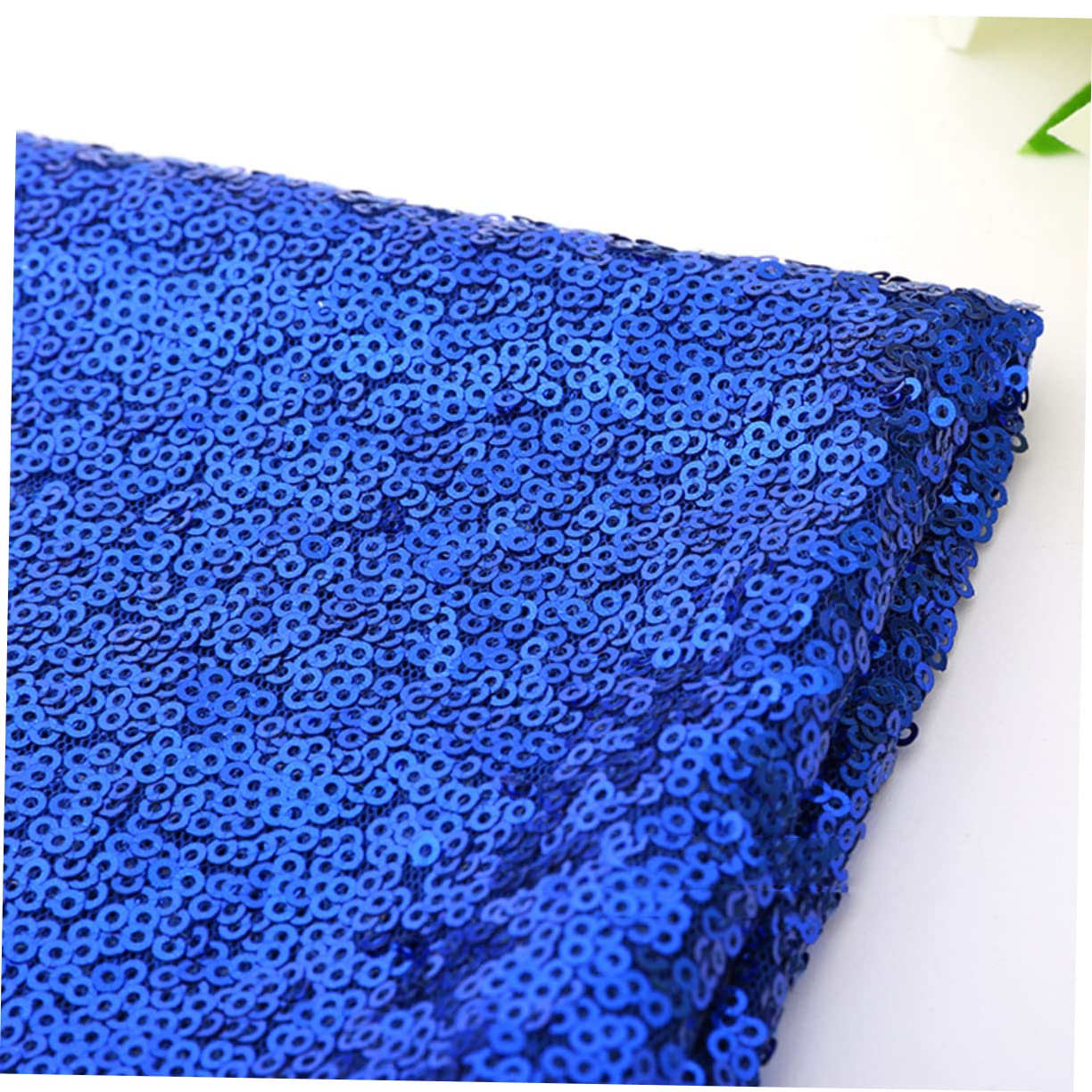 Gogogmee Blue Sequin Material 3mm Shiny Fabric Craft Sewing Curtain Sequin Cloth