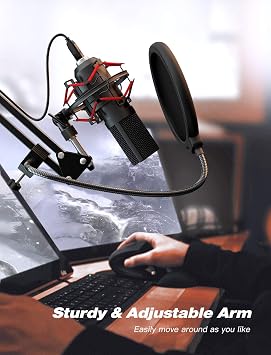 Fifine T732 Condenser USB Broadcaster Player Youtuber Twitch Microphone Set