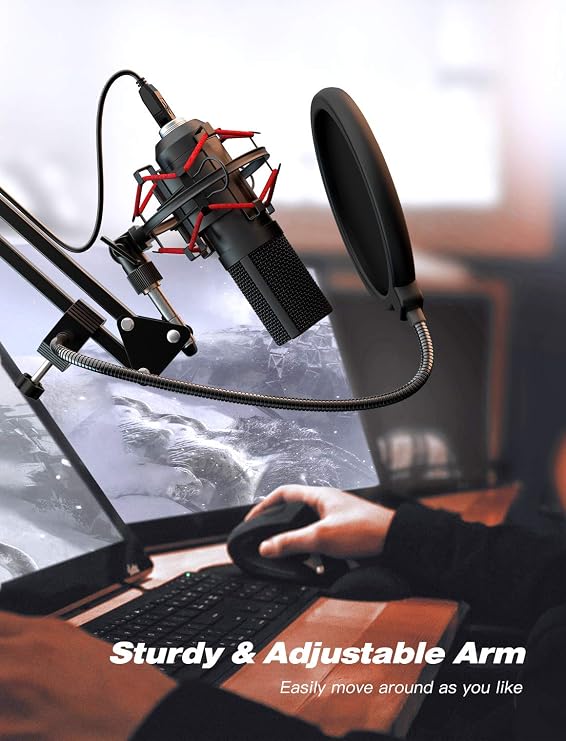 Fifine T732 Condenser USB Broadcaster Player Youtuber Twitch Microphone Set
