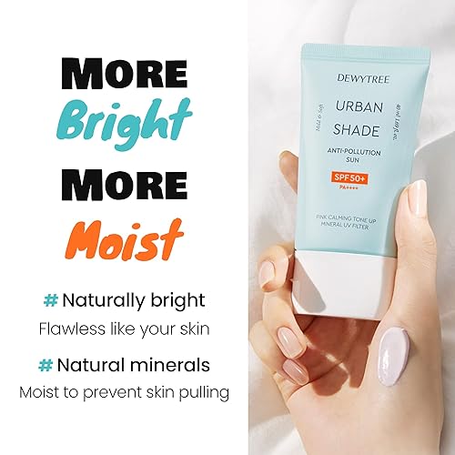 Miniatura 3 de DEWYTREE Urban Shade - Protector solar anticontaminación SPF 50+ Pa++++ con protector solar de tamaño mini y leche limpiadora (0.3 onzas + 0.3