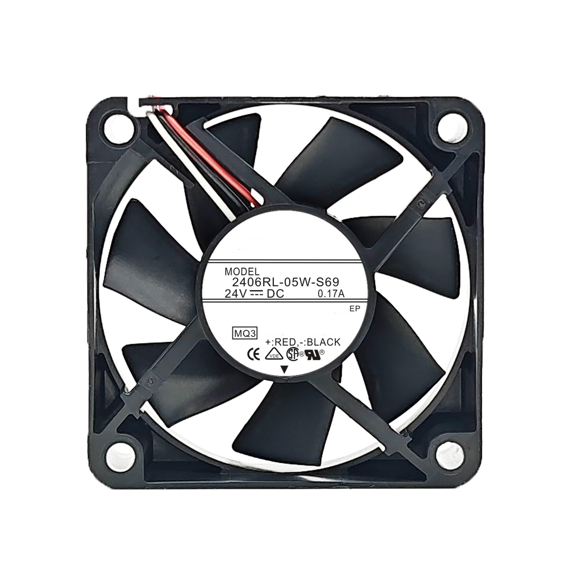 1pcs Cooling Fan 2406RL-05W-S69 24V 0.17A 6CM 6015 60X60X15MM 3-Wire