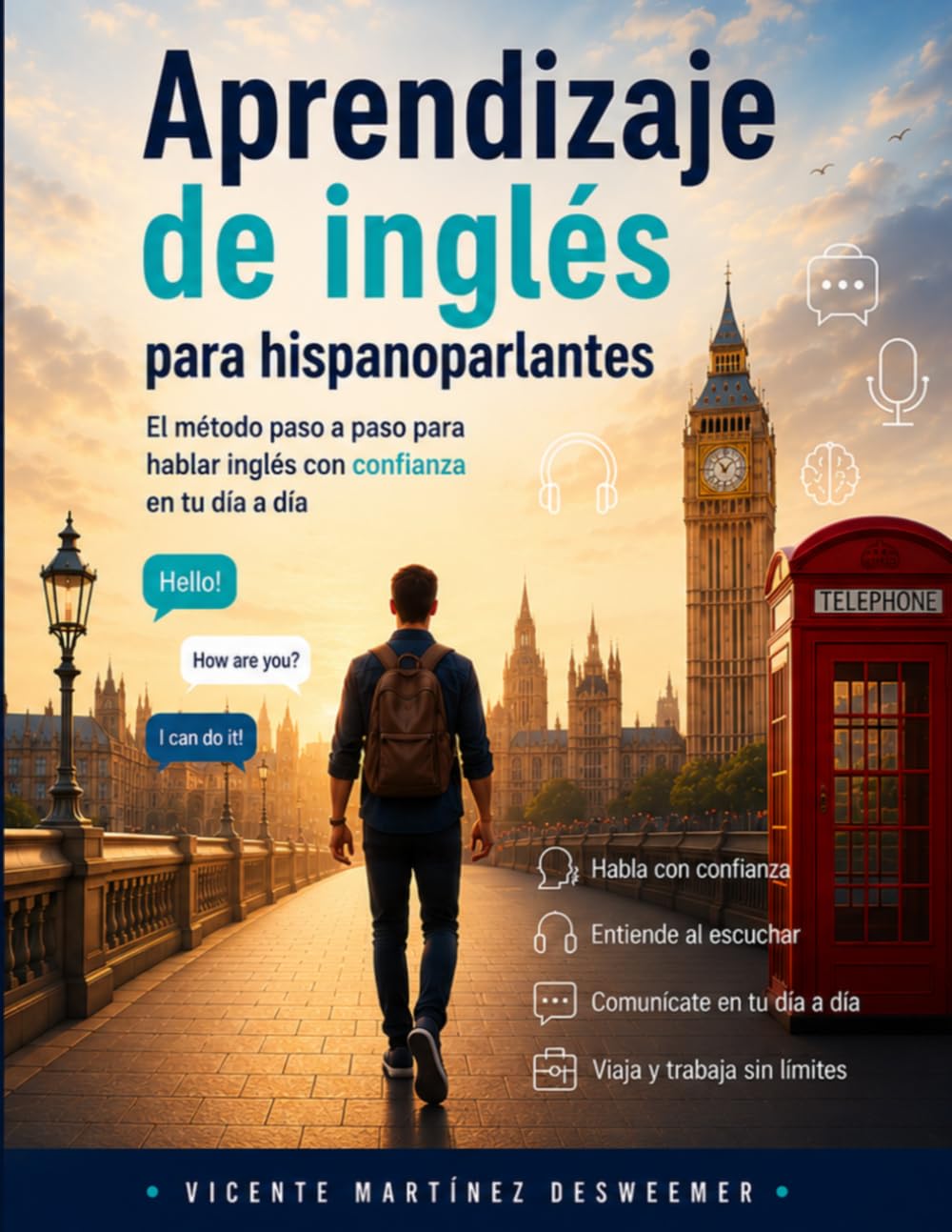 Aprendizaje de inglés para hispanoparlantes: El método paso a paso para hablar inglés con confianza en tu día a día