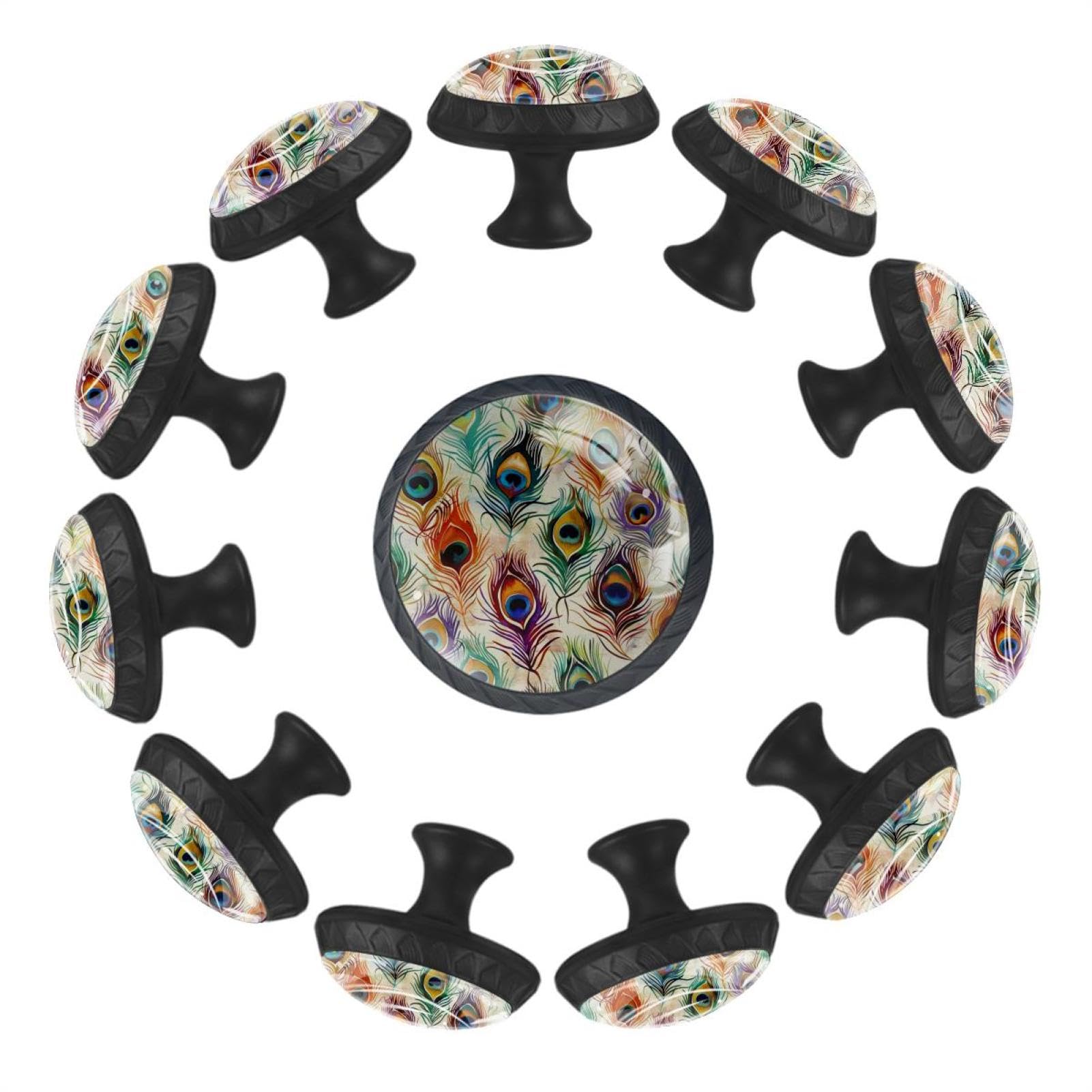 Boutons de tiroir en verre cristal transparent lot de 12 poignées de meuble armoire placard