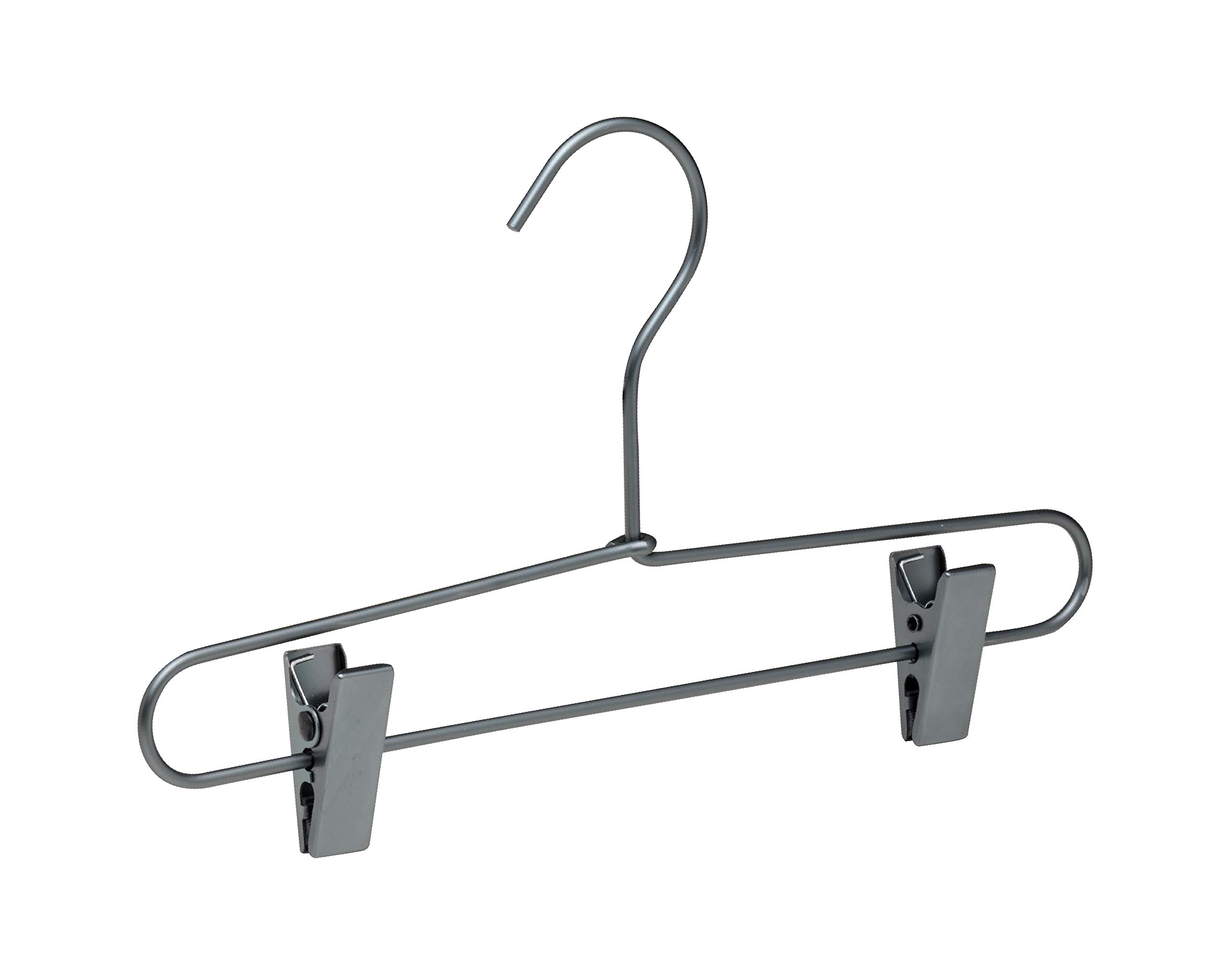 TODO HOGAR Porte Cintre Jupe avec Pinces en Aluminium doré, Noir, Argent et Purpura. 8 et 14 cintres en métal, 32 cm de Long, inoxydables et résistants. Noir
