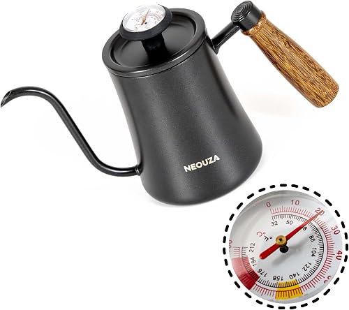 NEOUZA 500ml Gooseneck Kettle with Mechanical Dial Thermometer