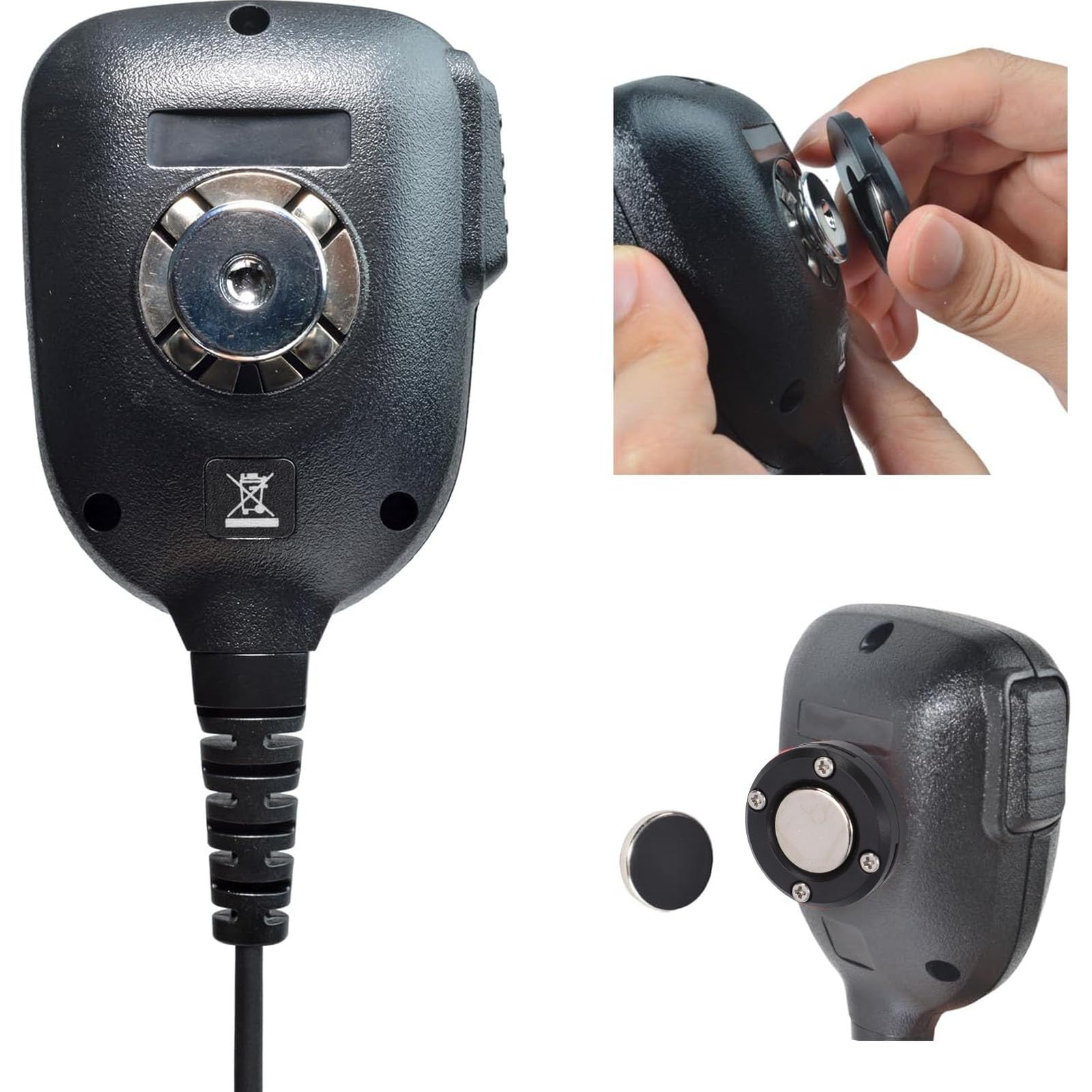 Magnetyczny Uchwyt Mikrofonu do KMC-30 KMC-32, Samoprzylepny Wieszak na Mikrofon CB Radio, Pasuje również do KMC-35 KMC-36 TK768G TK868G (BLACK)