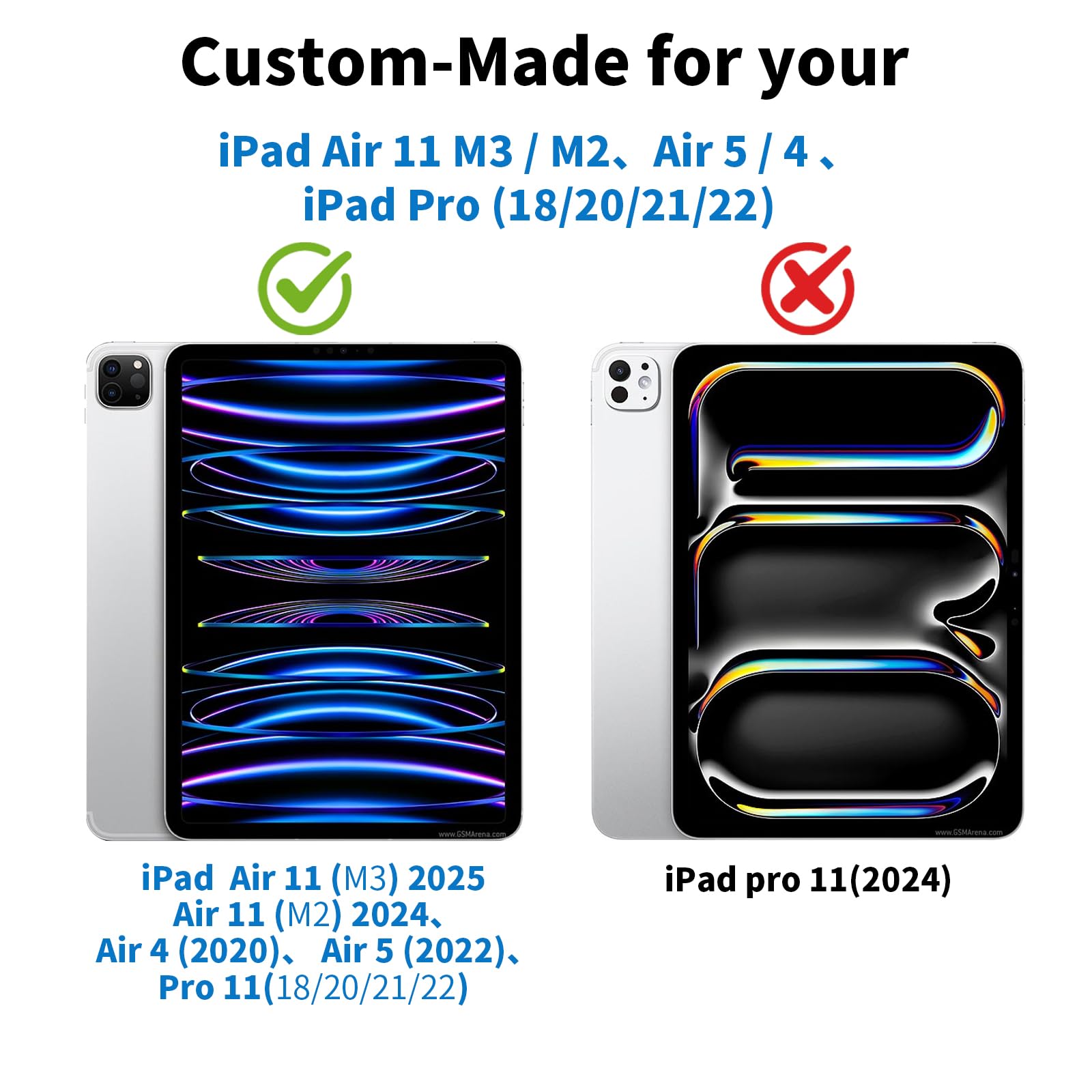Koze Custodia Rotante per iPad Air 11 M3/M2 2025/2024, iPad Air 5a/4a Gen 2022/2020 10,9con Portapenne, Protezione 360 Gradi di Rotazione Supporto, Cover Retro Trasparente Antiurto, Oro rosa