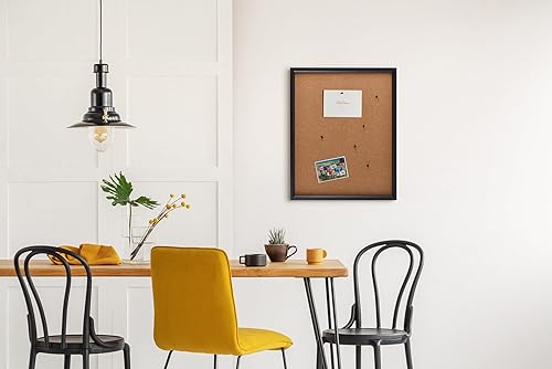 Miniatura 5 de Towle Living Cork Board with 5 Push Pins for Home Office, Dorm Room, Bedroom, Kitchen, Classroom, 21 x 17 Inch, Black