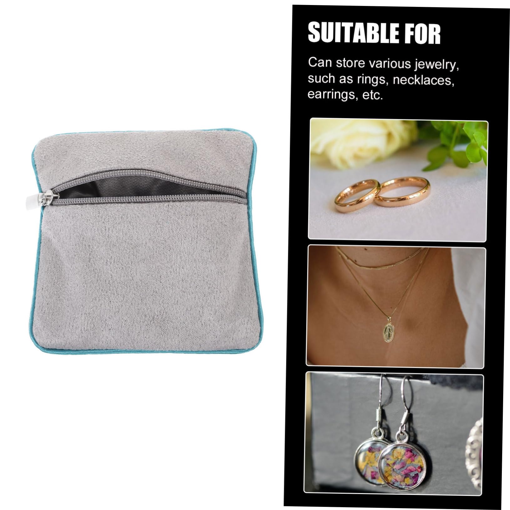 HOOTNEE 4pcs Jewelry Travel Case Jewelry Bags Coin Pouch Wedding Favor Bags Portable Jewelry Pouch Packaging Pouch Small Item Pouch Travel Jewelry Pouch Travel Toiletry Bag