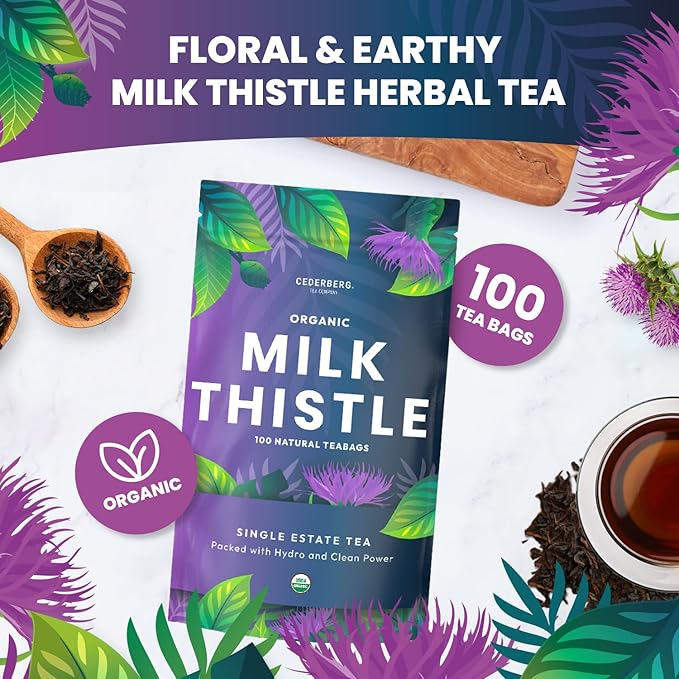 Té de Cardo Mariano Orgánico 100 Saquitos Sin Cafeína miniatura 3