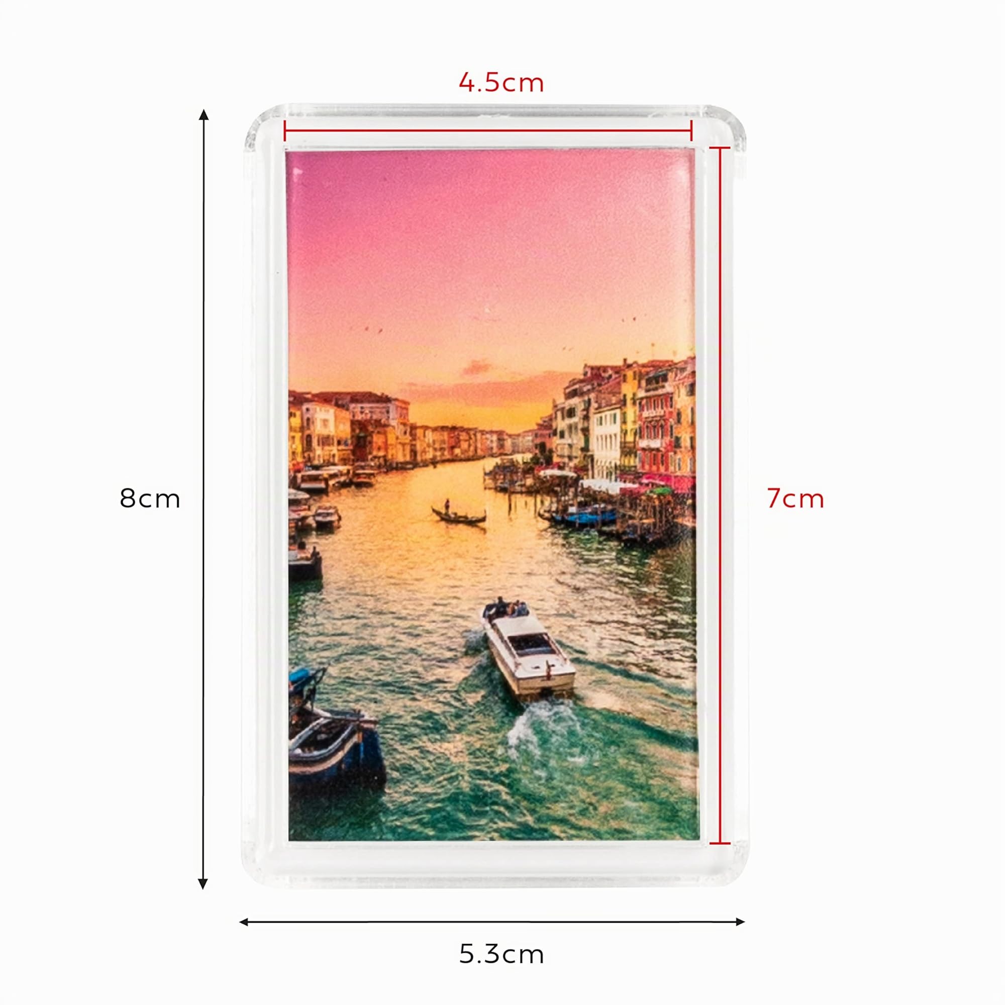 MATANA 50 cornici magnetiche, magnetiche frigo, 7 x 4,5 cm, regalo personalizzato, regali per gli ospiti per compleanni, matrimoni, battesimi, Natale e altro