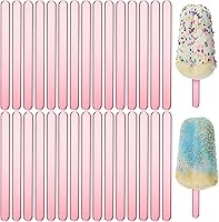 Vista 20 de 30 palitos acrílicos reutilizables para tartas, moldes para tartas, espejos, palitos de helado, molde para tartas para el hogar, pasteles, dulces