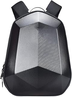 LYMQY Zaino da Motociclista, Zaino da Moto, Borsa Rigida, Borsa per Casco Integrale da Motociclista Antipioggia, Borsa per Computer, Nero, Taglia Unica