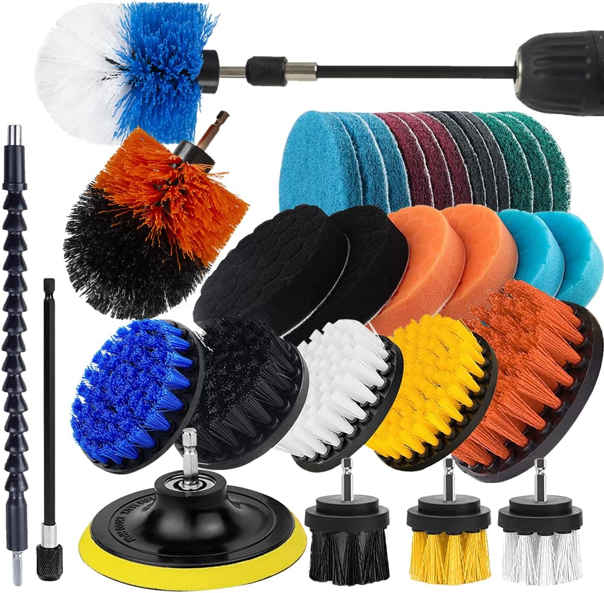 Exiron Drill Brush Set Kit 31 Pieces Electric Drill Brushes for Cleaning, Household