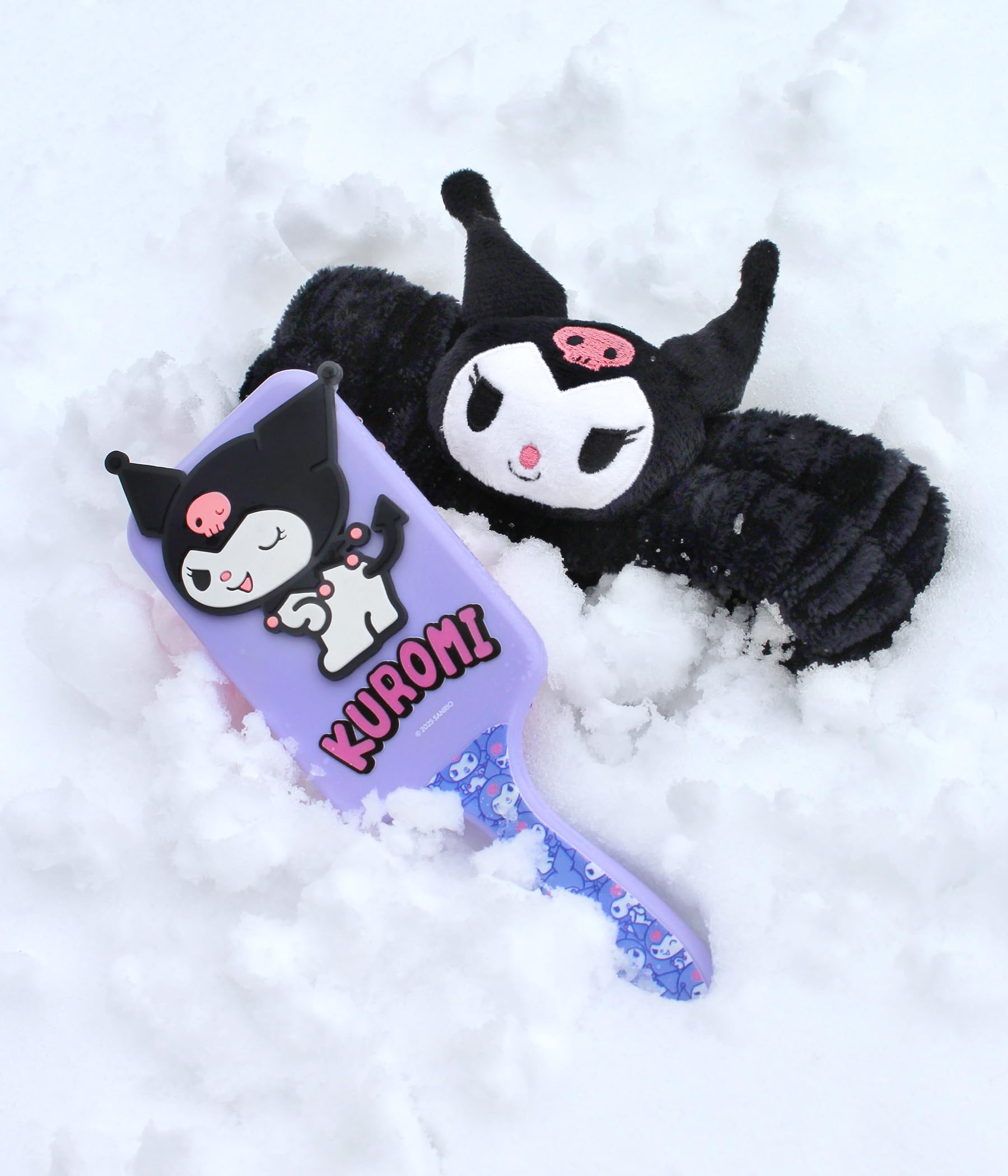 Joy Toy - Kuromi zestaw szczotka i pluszowa opaska na włosy - w opakowaniu prezentowym