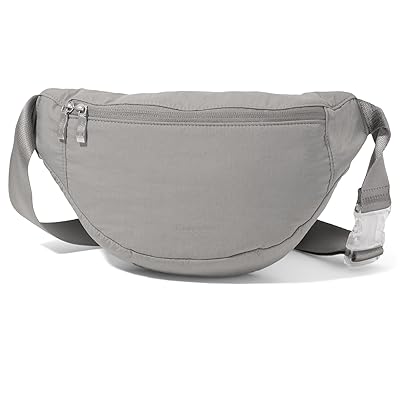 Baggallini Swift Belt Bag Sling Handbags B lite Silver Sand, Nylon/Polyester