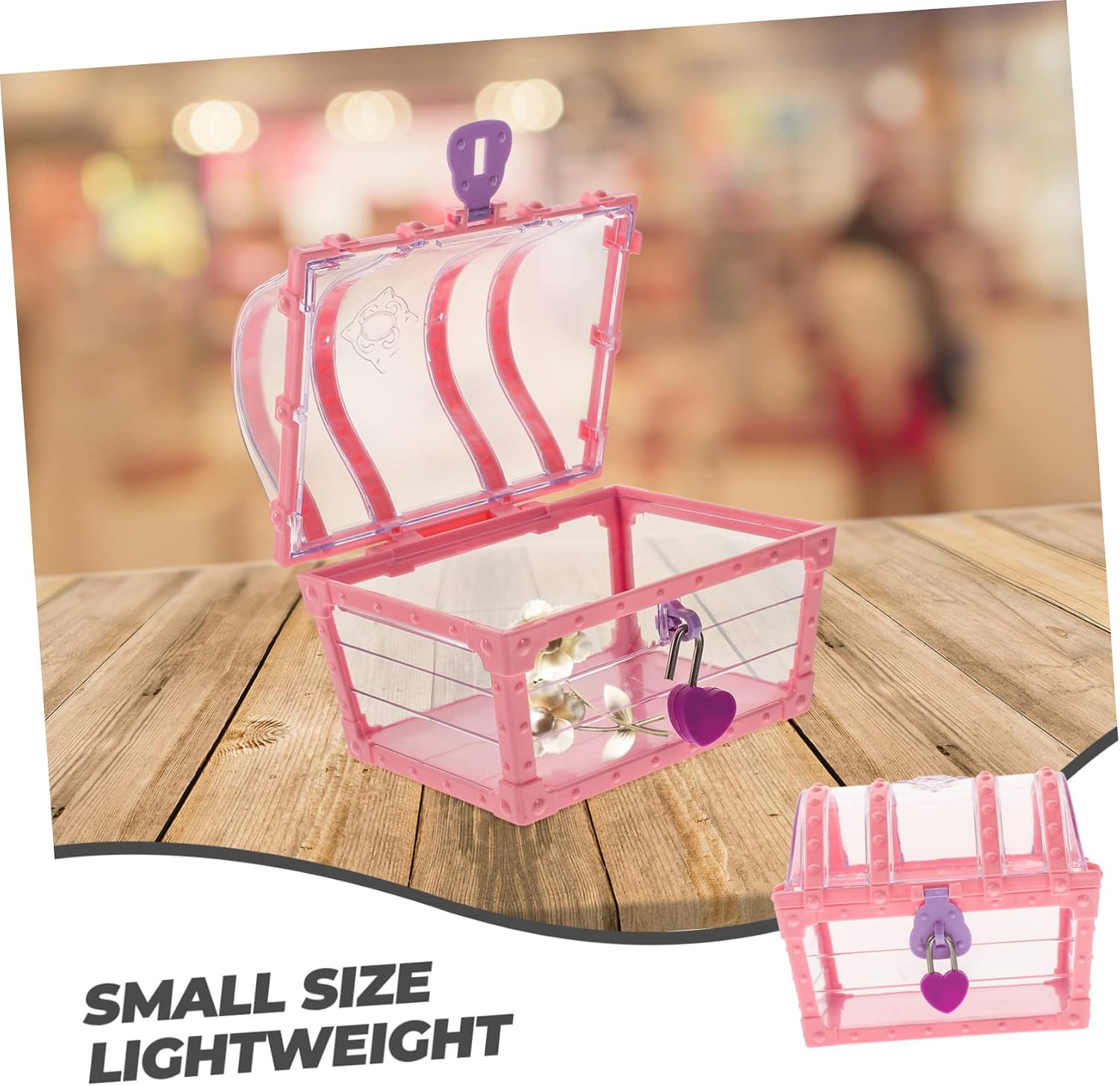 Diamond Jewelry Storage Box for Girls Lockable Crystal Organizer Treasure Chest Color Random Multi-Functional Display Case for Earrings Necklaces and Bracelets