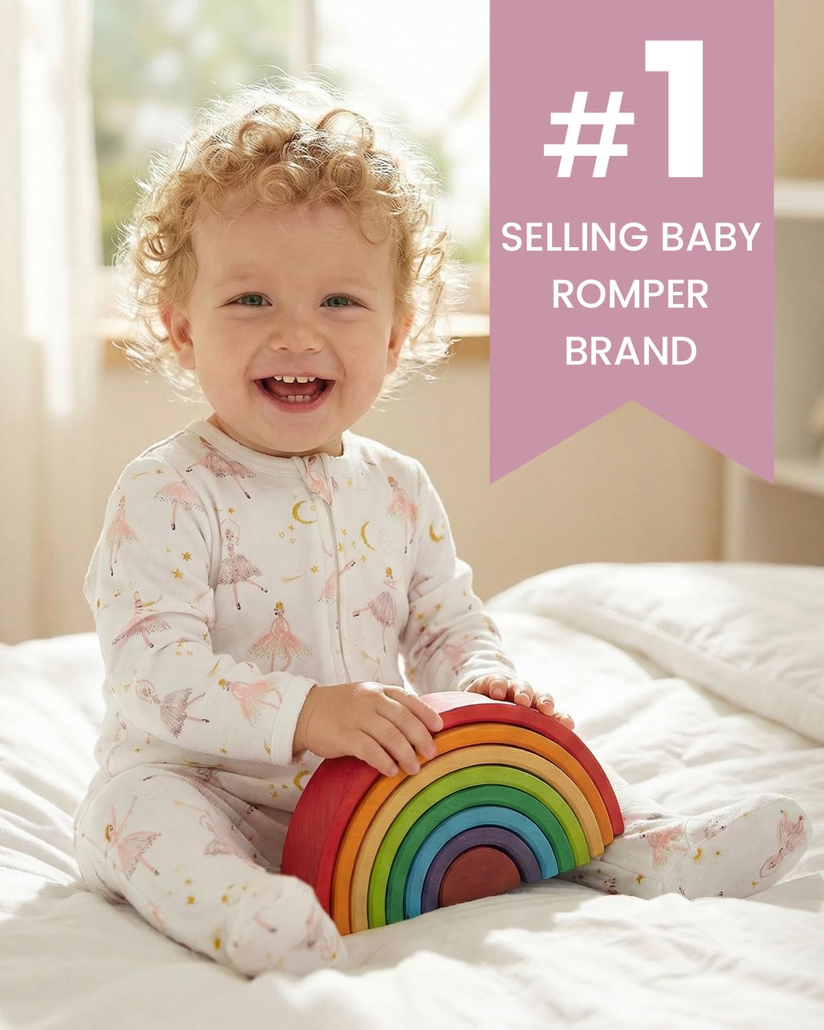 JiAmy Pyjama Bébé Fille Garçon, 3PCS Dors Bien Manches Longues Bébé, 100% Coton Combinaison avec Pieds Bébés, Nouveau-Né Vêtements 0-12 Mois