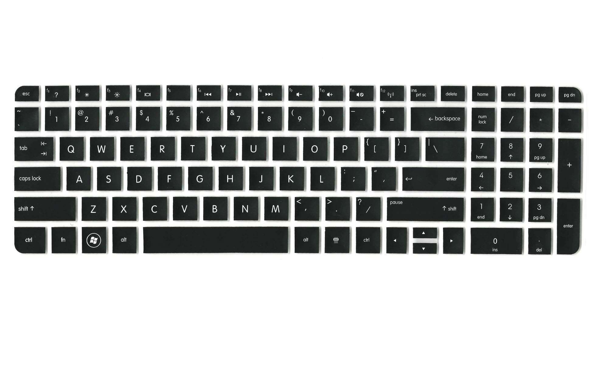 Saco Chiclet Keyboard Skin for HP Pavilion DV6 (Black/Clear) (B00O0MZ8YM) Amazon Price History, Amazon Price Tracker