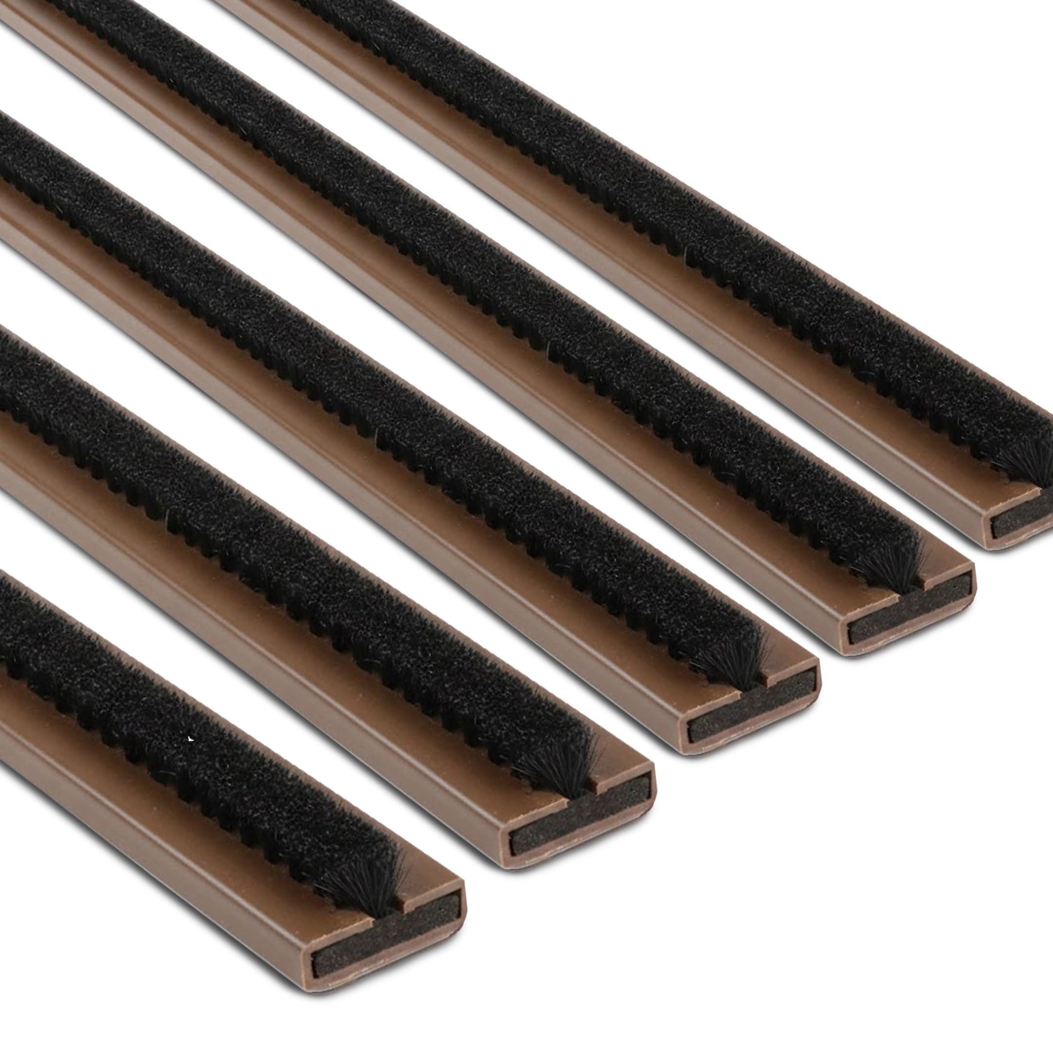 Exitex Intumescent Fire and Smoke Door Seal Strips – 5 Pack – 1050mm Length – Self Adhesive Safety Seals to Reduce Smoke Spread (Brown, 1050mm x 15mm x 4mm)