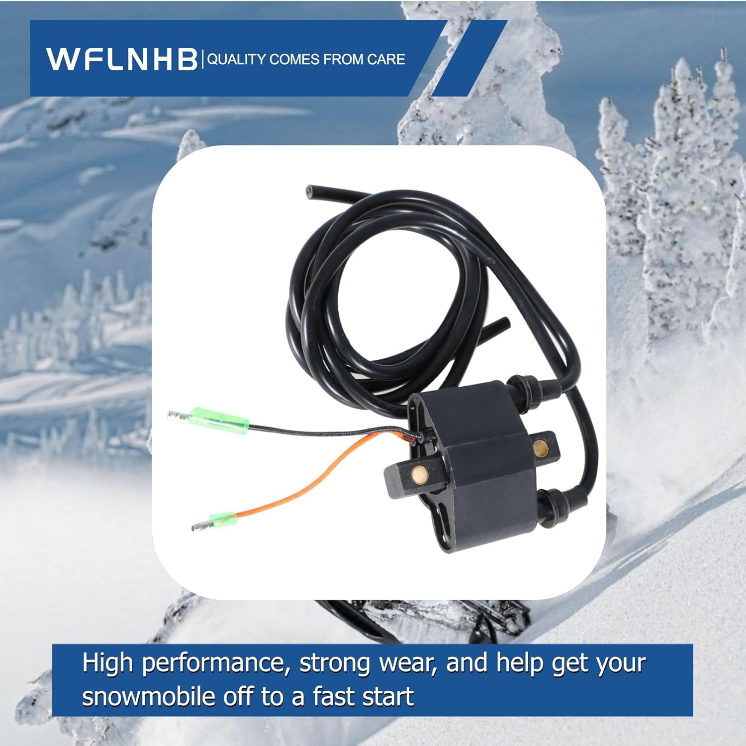 Snowmobile Double Line Ignition Coil 3005-381 Replacement for Arctic Powder Special Bearcat Mountain Pantera