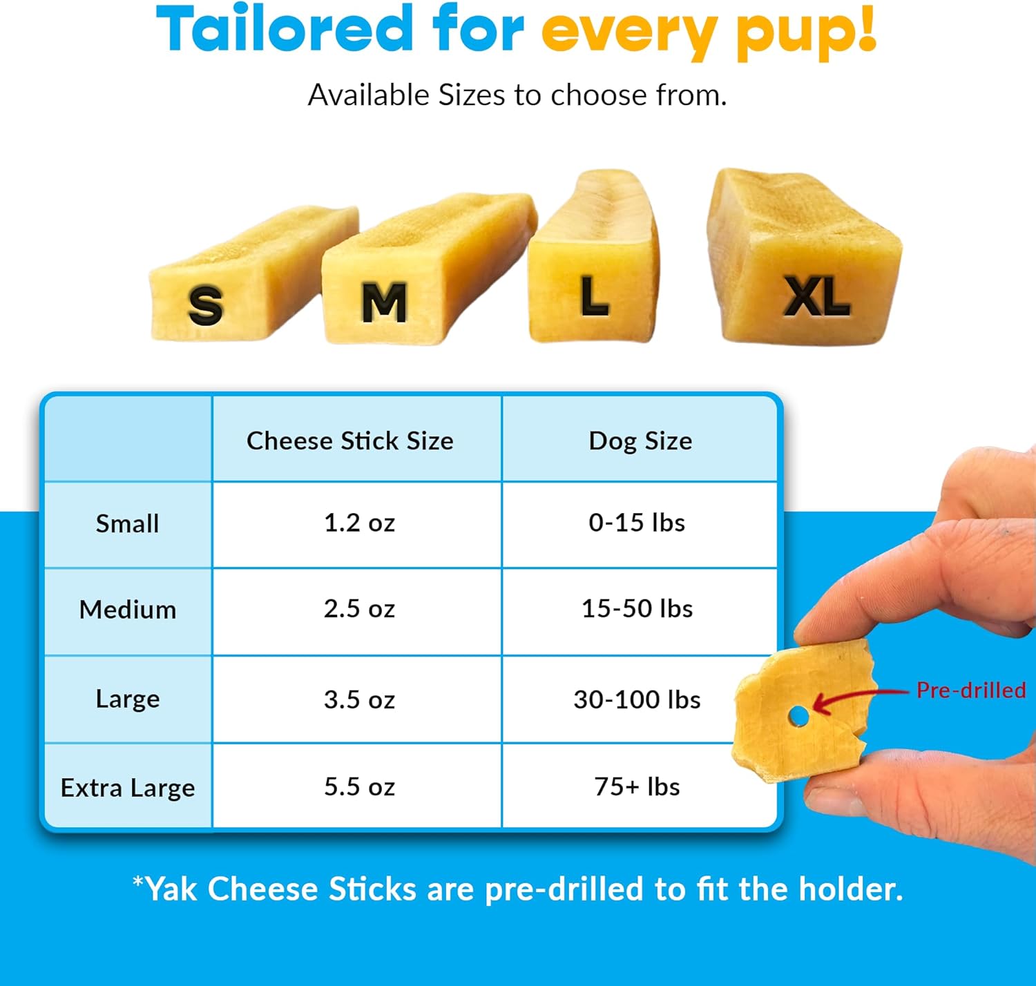 Yak Cheese and Bully Stick Holder Combo Pack, Large Yak Cheese (4 Pcs) and 12" Thick Bully Sticks (5 Pcs) - Includes Bully Bone Holder for Safe, Secure and Smarter Chewing