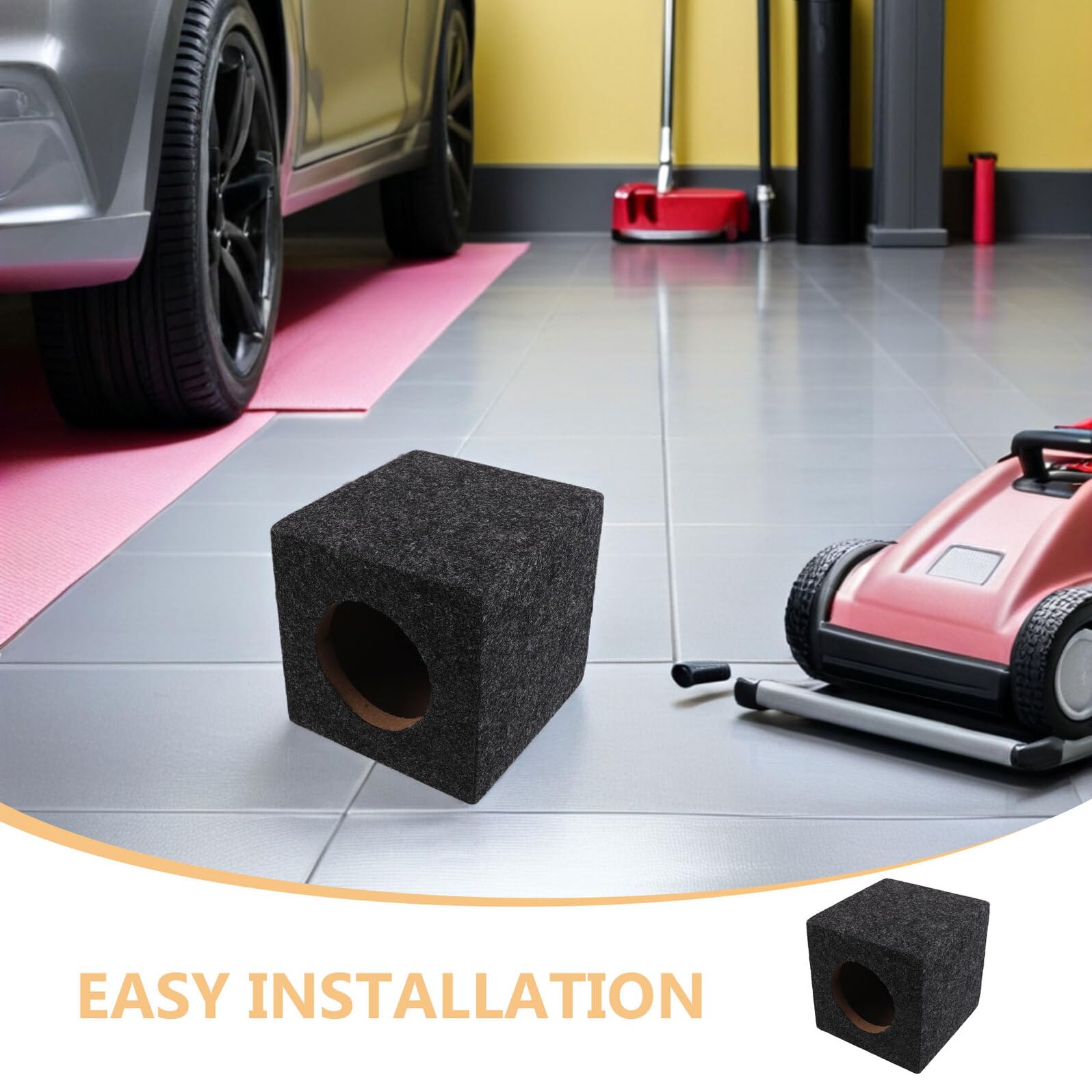 NUOBESTY Scatola Altoparlante per Auto Subwoofer Legno Box Audio Portatile per Camion e Console Contenitore Altoparlanti per Musica Auto