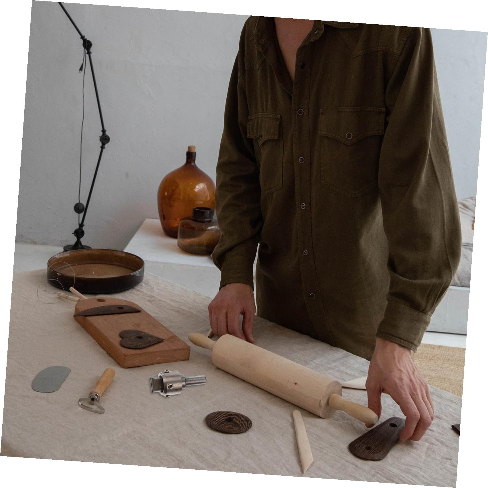 jojofuny Set di Punte in Acciaio da Trapano per Legno ad Alta Precisione Lama Argento per Realizzare Anelli e Targhette in Resina