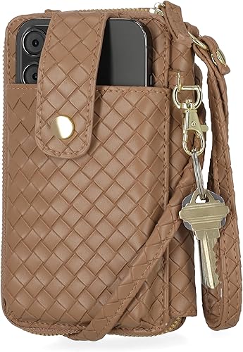 Mundi Jacqui Cartera cruzada RFID para mujer, bolso de viaje pequeño de cuero vegano con soporte para teléfono, organizador compacto con ranuras