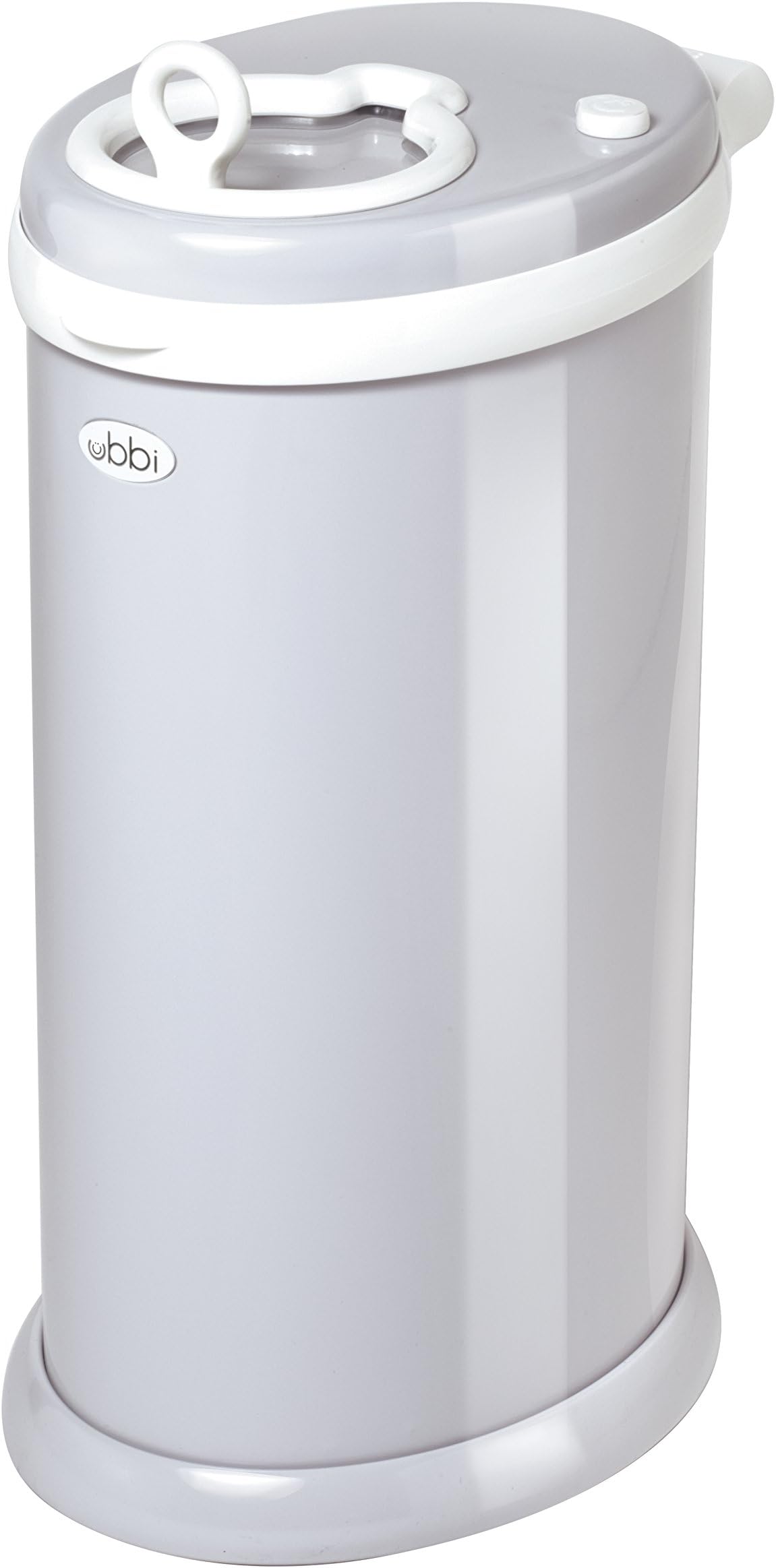 Ubbi Money Saving, Nappy Disposal Bin, No Special Bag Required, Steel Odor Locking Pail, Grey