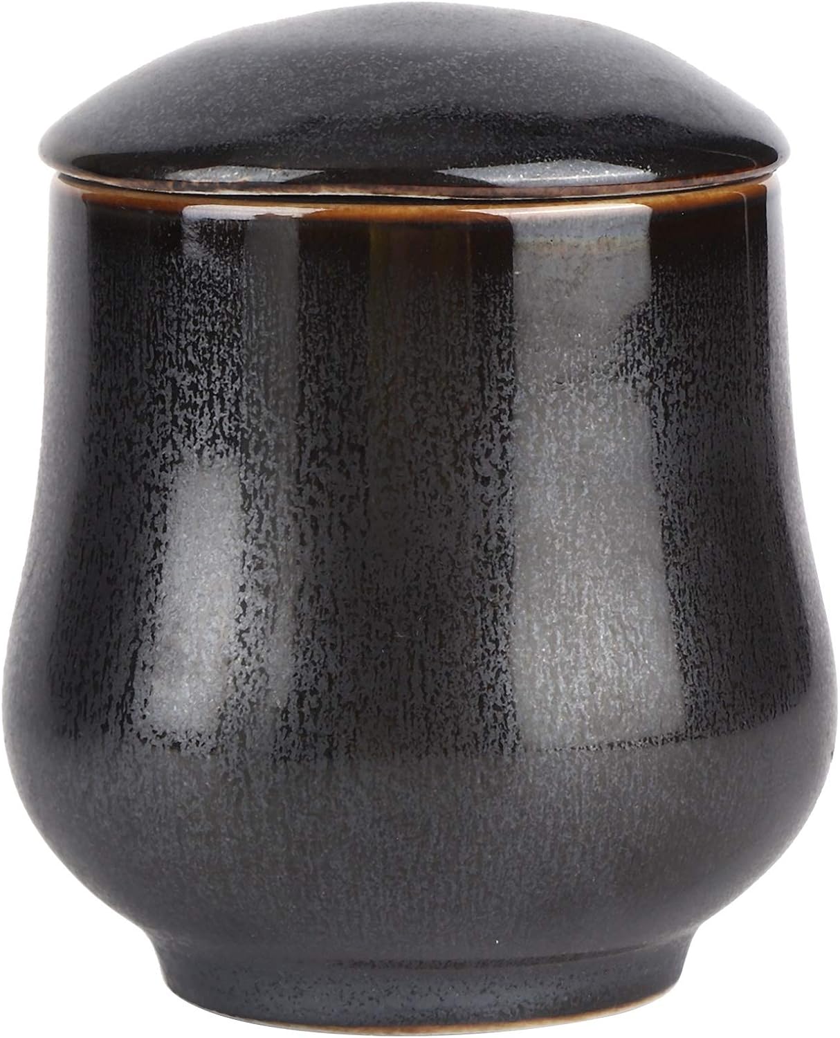 Alvinlite Japanese Matcha Tea Set 6PCS Matcha Ceremony Kit, Matcha Whisk Scoop Matcha Bowl Ceramic Whisk Holder(B-Black)