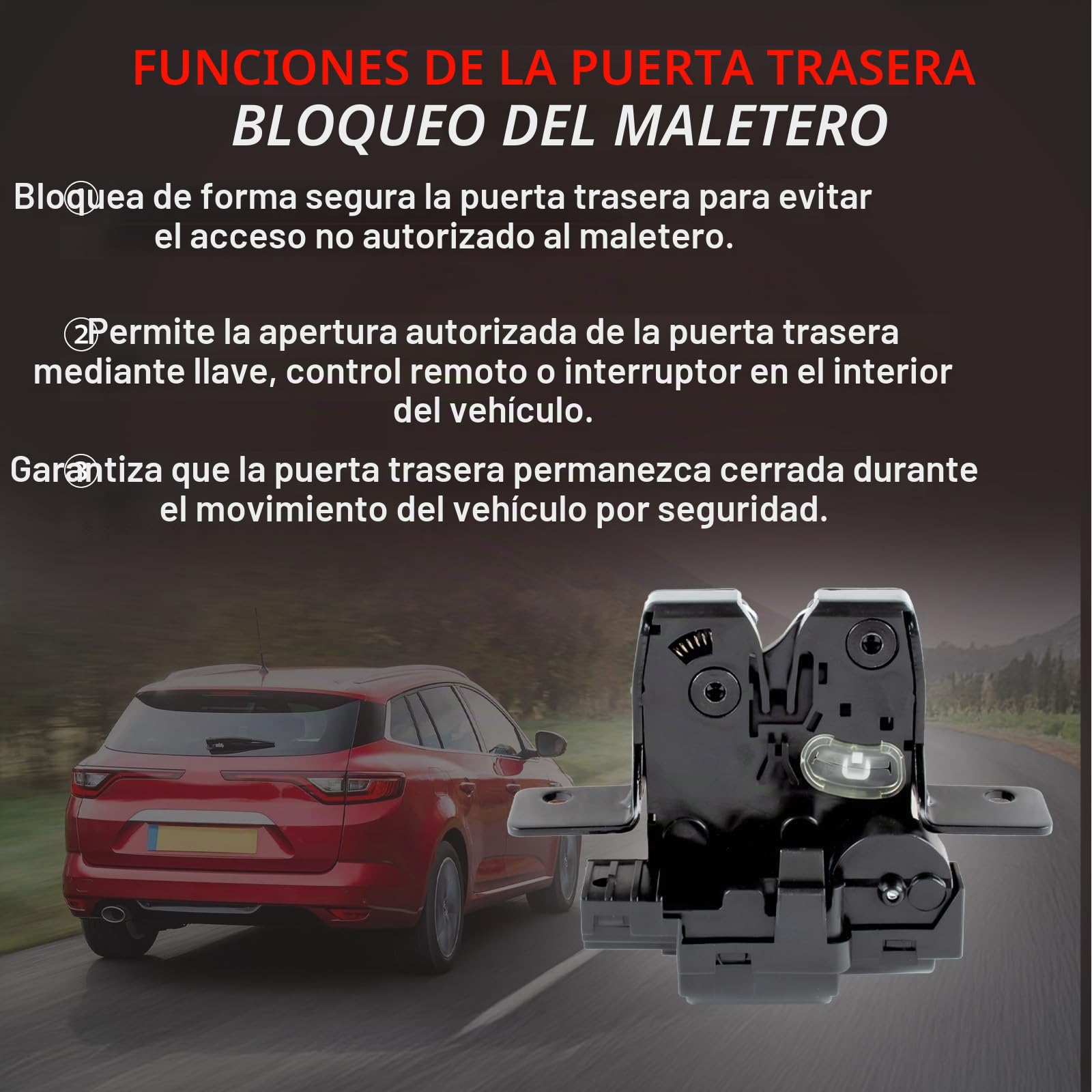Cerradura de maletero trasero para Megane II, Clio III 2005-2014, Grand Scénic II 2004-2009, accesorio de coche #8200947699 #8200076240