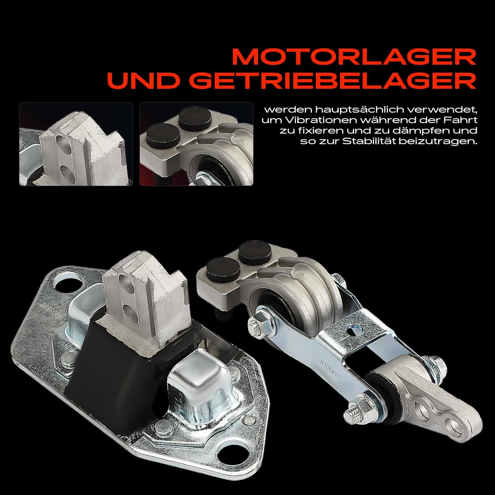 Frankberg 1x Motorlager + 1x Drehmomentstützlager Kompatibel mit S60 I 384 2.5L 2002-2010 S60 I 2.4L 2.5L 2001-2010 S80 I TS XY 2.5L 2003-2006 S80 II 124 2.5L 2006-2011 Replace# 30748811