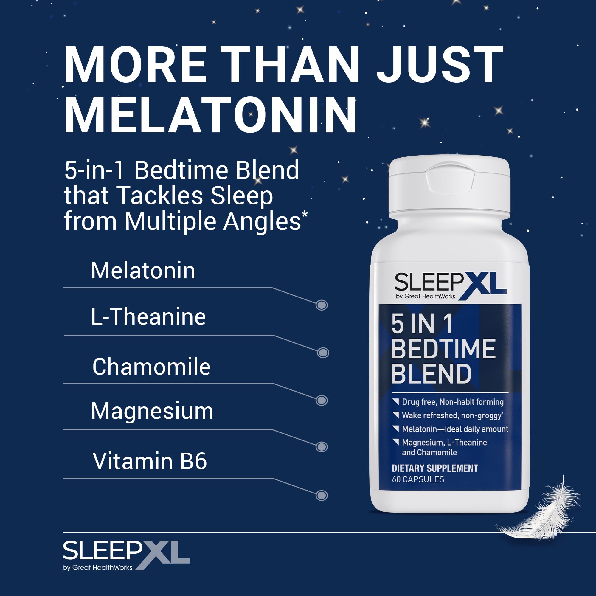 OmegaXL SleepXL 5-in-1 Sleep Supplement, 60 Capsules — Amazon image 2