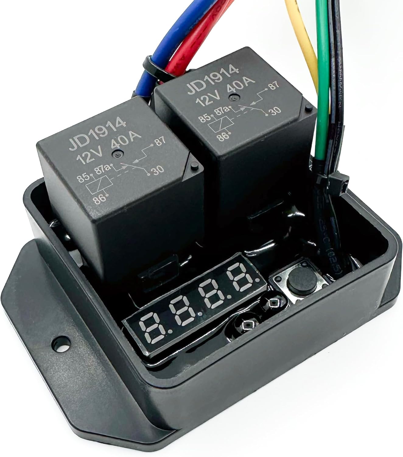 104'F-230'F Digital Adjustable Dual Electric Cooling Fan 3 Inch Radiator Fin Push-in Probe Thermostat Sensor Switch Temperature Controller Wiring Kit