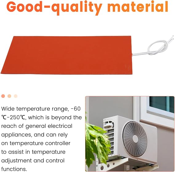 12V Silicone Heating Pad Rubber Heat Mat Heated Bed Plate Flexible Waterproof Heating Piece for Battery