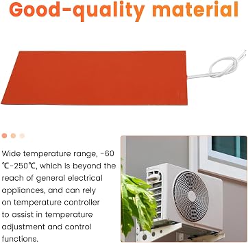 12V Silicone Heating Pad Rubber Heat Mat Heated Bed Plate Flexible Waterproof Heating Piece for Battery
