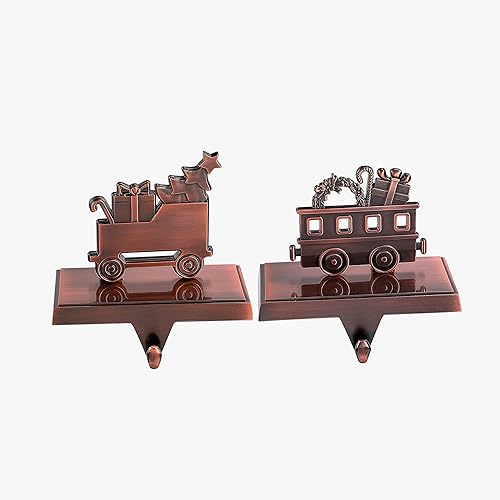 Miniatura 13 de Amooca Soportes para Calcetines de Navidad con Ganchos de Metal Antideslizantes para Repisa de Chimenea, Colgador de Calcetines para Decoraciones