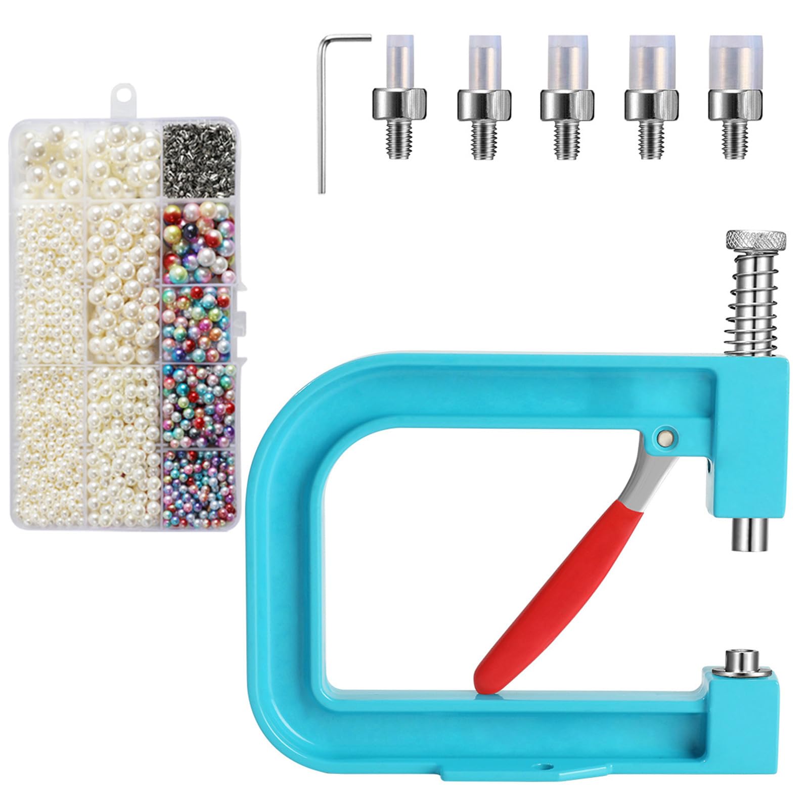 Tsophreniq Pearls Setting Machine Rivets Fixing Bead Setting Machines for Hat Shoes Clothes Bags Skirts Crafting Bead Making