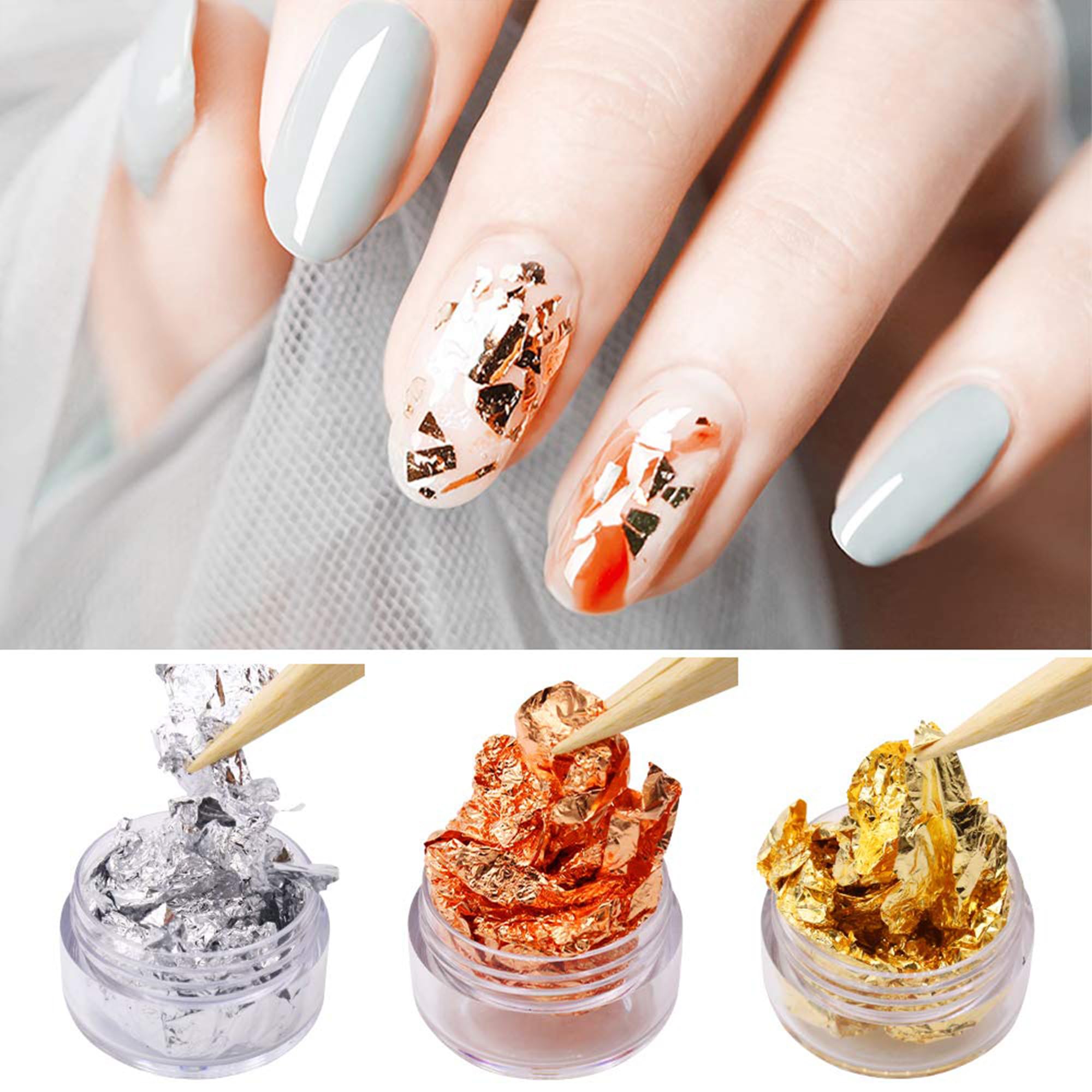 Blattgold-Flocken Set - 3 Farben Für Kreative Bastelprojekte